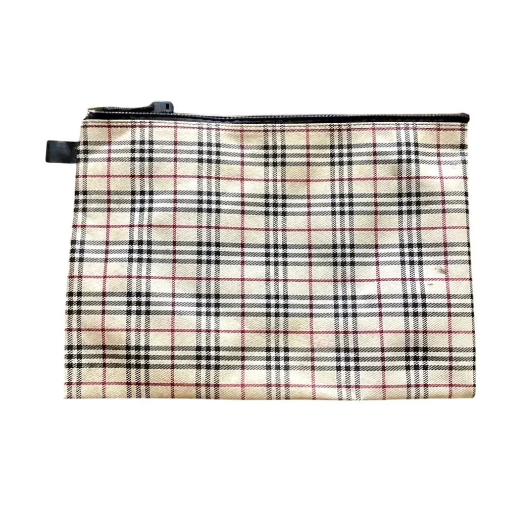 Cozy Plaid Zippered Pouch